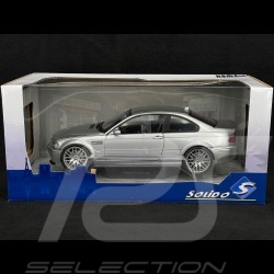 BMW M3 E46 CSL Coupe 2003 Gris Argent Métallique 1/18 Solido S1806503