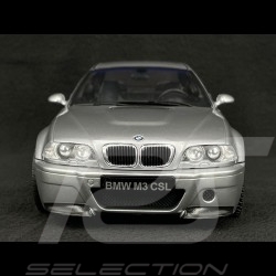 BMW M3 E46 CSL Coupe 2003 Gris Argent Métallique 1/18 Solido S1806503