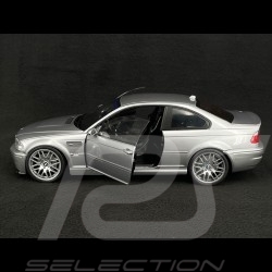 BMW M3 E46 CSL Coupe 2003 Gris Argent Métallique 1/18 Solido S1806503