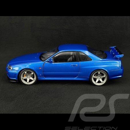 Nissan Skyline GT-R R34 1999 Bayside Blue 1/18 Solido S1804306