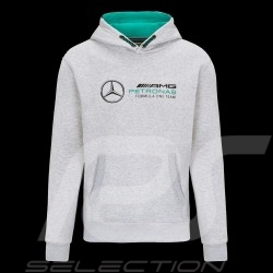 Mercedes Kapuzenpullover AMG Petronas F1 hoodie grau / grün 701202207-002 - Herren