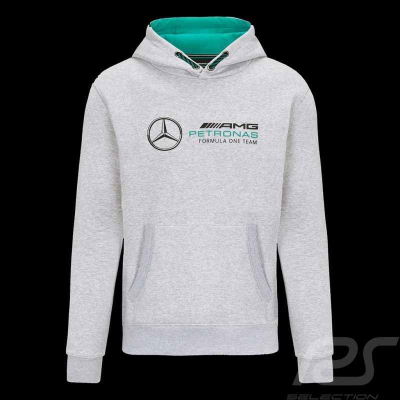Mercedes Kapuzenpullover AMG Petronas F1 hoodie grau / grün 701202207-002 - Herren