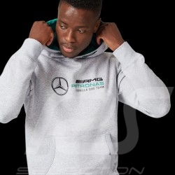 Sweatshirt Mercedes AMG Petronas F1 hoodie à capuche gris / vert 701202207-002 - homme