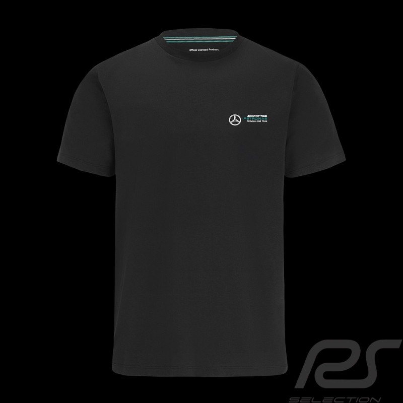 Mercedes AMG Petronas F1 Small logo T-shirt Black 701202265-001 - unisex
