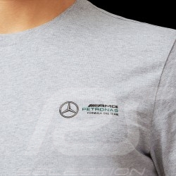 Mercedes AMG Petronas F1 Kleines Logo-T-Shirt Grau 701202265-002 - Unisex