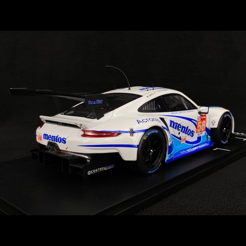 Porsche 911 RSR Mentos type 991 n°56 24h Le Mans 2020 Team Project 1/18 Ixo  Models LEGT18059