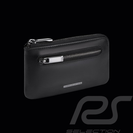 Porte-clés Porsche Design Fermeture Zip Cuir Noir Classic Key Case M 4056487001159