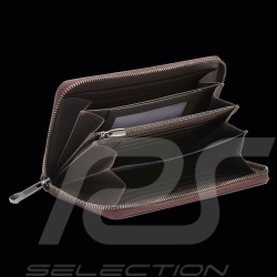 Portefeuille Porsche Design format maxi fermeture zip Cuir Marron foncé Business Wallet 15 4056487001081