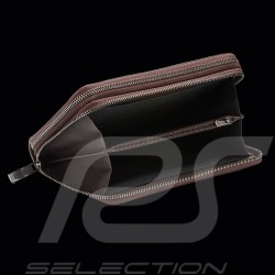 Porsche Design Brieftasche im Pouch-Stil mit Handschlaufe Leder Dunkelbraun Business Pouch 12 4056487001432