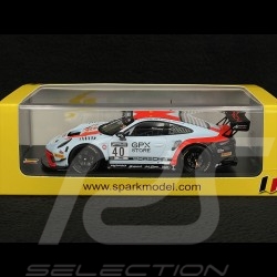 Porsche 911 GT3 R Type 991 n°40 24h Spa 2020 1/43 Spark SB378