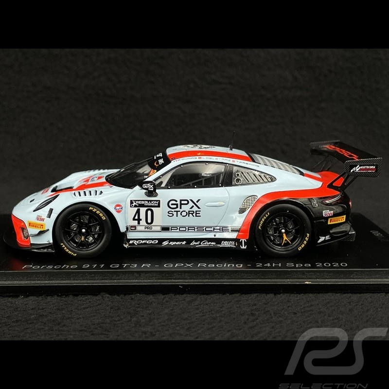 Porsche 911 GT3 R Type 991 n°40 24h Spa 2020 1/43 Spark SB378
