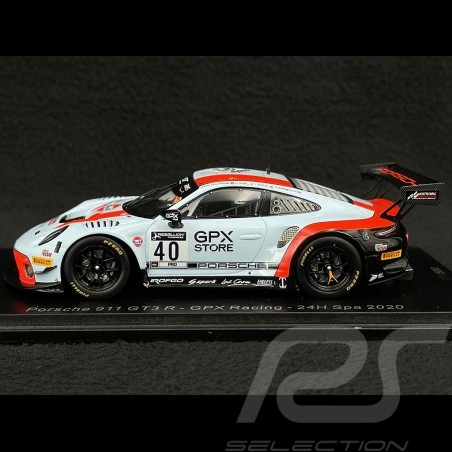 Porsche 911 GT3 R Type 991 n°40 24h Spa 2020 1/43 Spark SB378