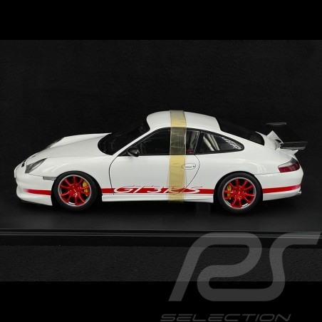 Porsche 911 GT3 RS type 996 2004 Blanc / Bande Rouge 1/18 AutoArt 80471