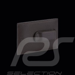 Wallet Porsche Design Card holder with Money clip Leather Dark brown Business Cardholder 2 4056487001265