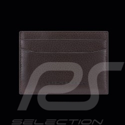 Wallet Porsche Design Card holder with Money clip Leather Dark brown Business Cardholder 2 4056487001265