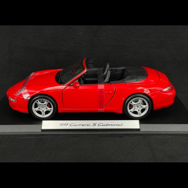 Miniature Maisto Porsche 911 Carrera Cabriolet 1994 - échelle 1/18 - Rouge