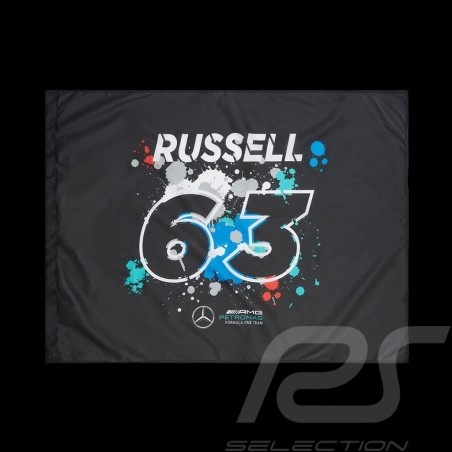Drapeau George Russell Mercedes-AMG Petronas F1 n°63 Noir 701220868-001