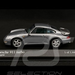 Porsche 911 Turbo Type 993 Gris Argent Métallisé 1/43 Minichamps 430069207