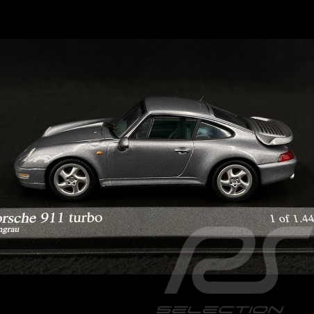 Porsche 911 Turbo Type 993 Gris Argent Métallisé 1/43 Minichamps 430069207