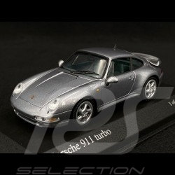 Porsche 911 Turbo Type 993 Gris Argent Métallisé 1/43 Minichamps 430069207