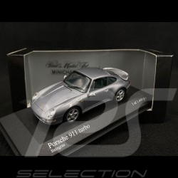 Porsche 911 Turbo Type 993 Gris Argent Métallisé 1/43 Minichamps 430069207