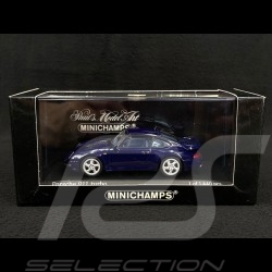 Porsche 911 Turbo Type 993 1995 Bleu Montreal Métallique 1/43 Minichamps 430069201