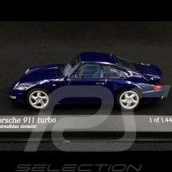 Porsche 911 Turbo Type 993 1995 Bleu Montreal Métallique 1/43 Minichamps 430069201