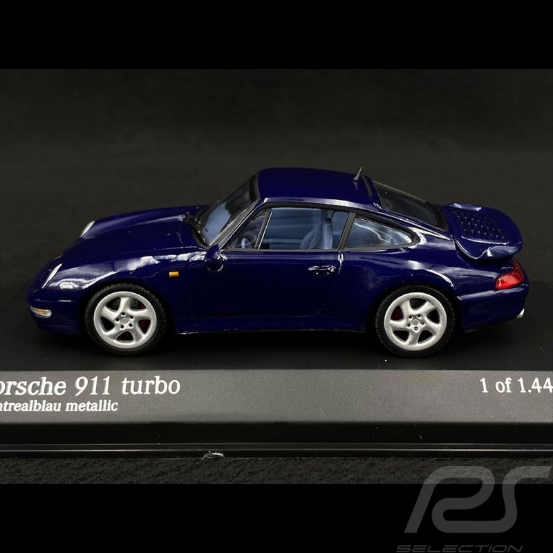 Porsche 911 Turbo Type 993 1995 Bleu Montreal Métallique 1/43 Minichamps 430069201