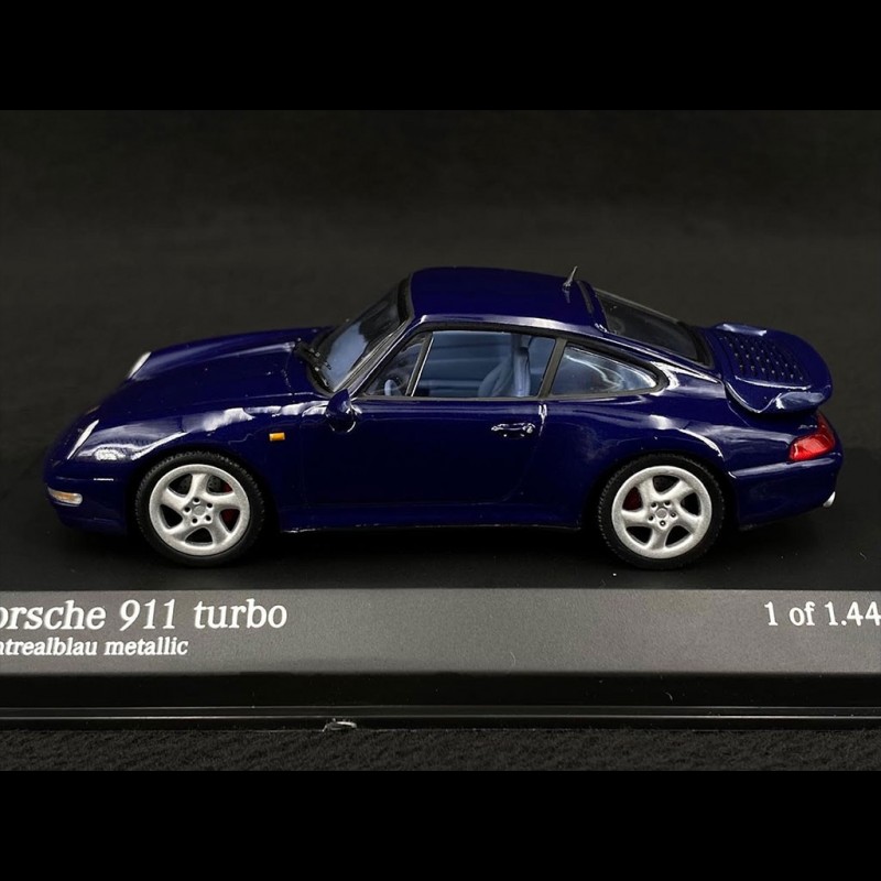 Porsche 911 Turbo Type 993 1995 Montreal Blue Metallic 1/43 Minichamps  430069201