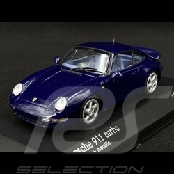 Porsche 911 Turbo Type 993 1995 Bleu Montreal Métallique 1/43 Minichamps 430069201