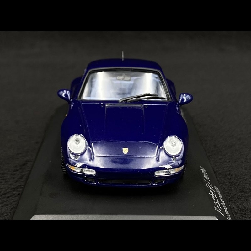 Porsche 911 Turbo Type 993 1995 Montreal Blue Metallic 1/43 Minichamps  430069201