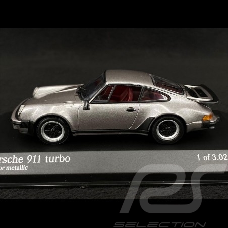 Porsche 911 type 930 turbo 3.0 1977 gris meteor métallisé 1/43 Minichamps 430069004