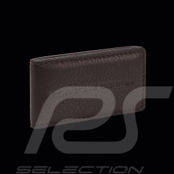 Portefeuille Porsche Design Pince à billets Cuir Marron foncé Business Money Clip 4056487001401