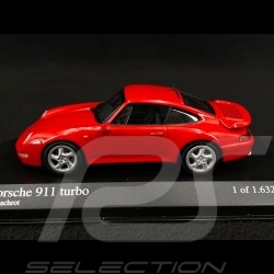 Porsche 911 Turbo Type 993 1995 Indischrot 1/43 Minichamps 430069205
