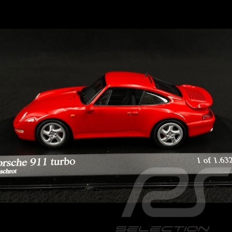 Porsche 911 Turbo Type 993 1995 Rouge Indien 1/43 Minichamps 430069205