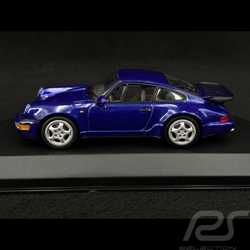 Porsche 911 Turbo Type 964 1990 Navy Blue 1/43 Minichamps 430069100