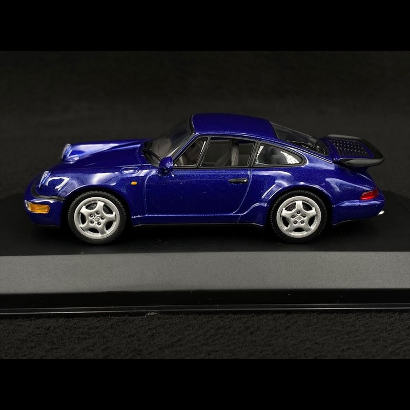 Porsche 911 Turbo Type 964 1990 Navy Blue 1/43 Minichamps 430069100