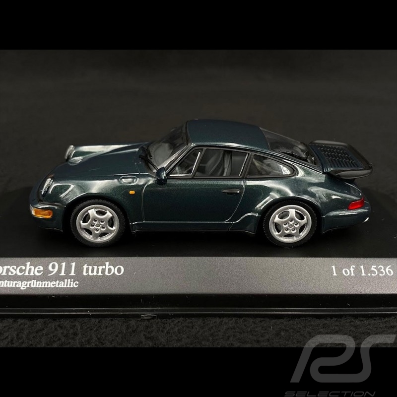 Porsche 911 Typ 964 Turbo 1990 Adventuragrünmetallic 1/43 Minichamps 430069105