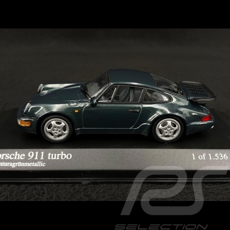 Porsche 911 Type 964 Turbo 1990 Vert Aventure Métallisé 1/43 Minichamps 430069105