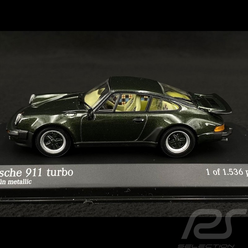 Porsche 911 Turbo Type 930 1977 Oakgrün Metallic 1/43 Minichamps 430069001