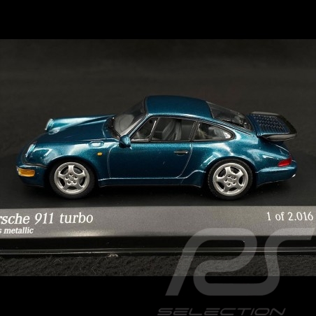 Porsche 911 Type 965 1990 Turquoise Métallisé 1/43 Minichamps 430069102
