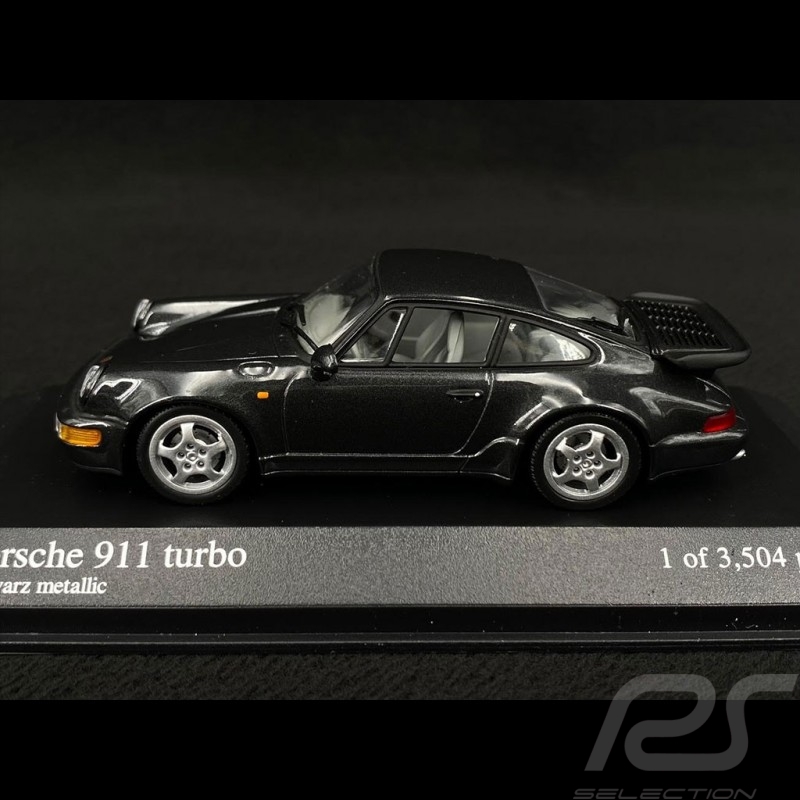 Porsche 911 type 965 Turbo 1990 black metallic 1/43 Minichamps 430069109