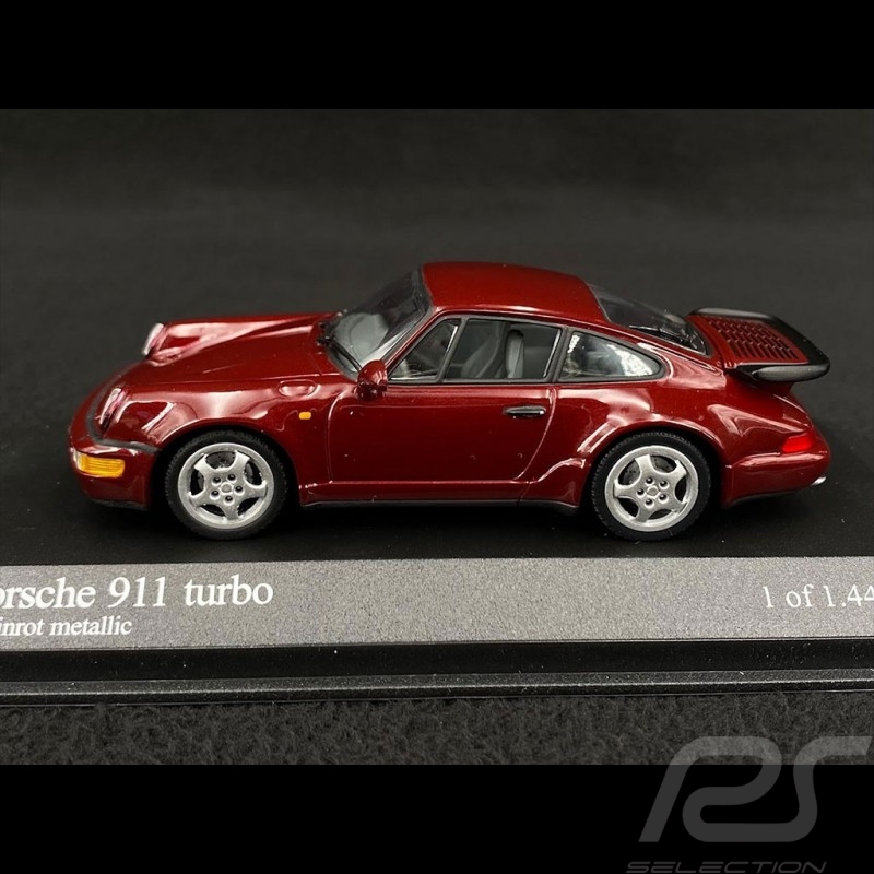 Porsche 911 type 964 Turbo 1990 rouge rubis 1/43 Minichamps 430069106