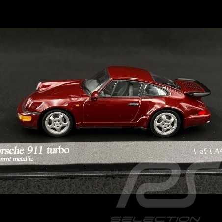 Porsche 911 type 964 Turbo 1990 rouge rubis 1/43 Minichamps 430069106