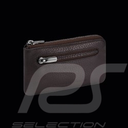 Key holder Porsche Design with a zipper Leather Dark brown Business Key Case M 4056487001128