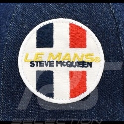 Casquette Steve McQueen Le Mans Raw Denim Bleu SQ221KS650-120