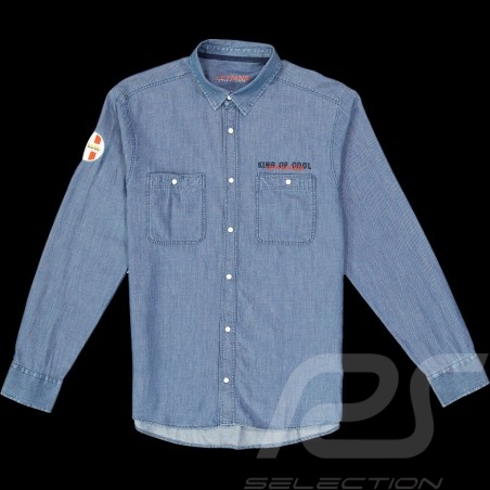 Shirt Steve McQueen 24h Le Mans Workwear Sky Blue SQ221SHM01-127 - men