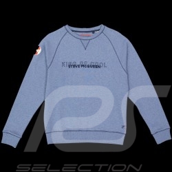 Steve McQueen 24h Le Mans King of Indigo Light Blue Sweater SQ221SSM07-127 - man