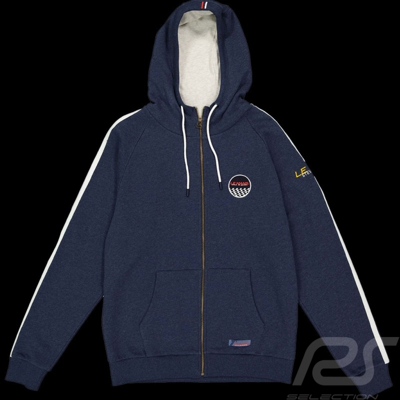 Sweatshirt Steve McQueen Le Mans Racing 20 Hoodie zip à Capuche Bleu Foncé - homme SQ221SSM09-120