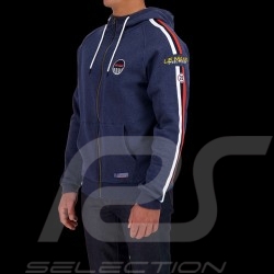 Sweatshirt Steve McQueen Le Mans Racing 20 Hoodie zip à Capuche Bleu Foncé - homme SQ221SSM09-120